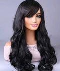 LydiaMFashions Perruque Cheveux Ondulés Bouclés Dégradé Noir