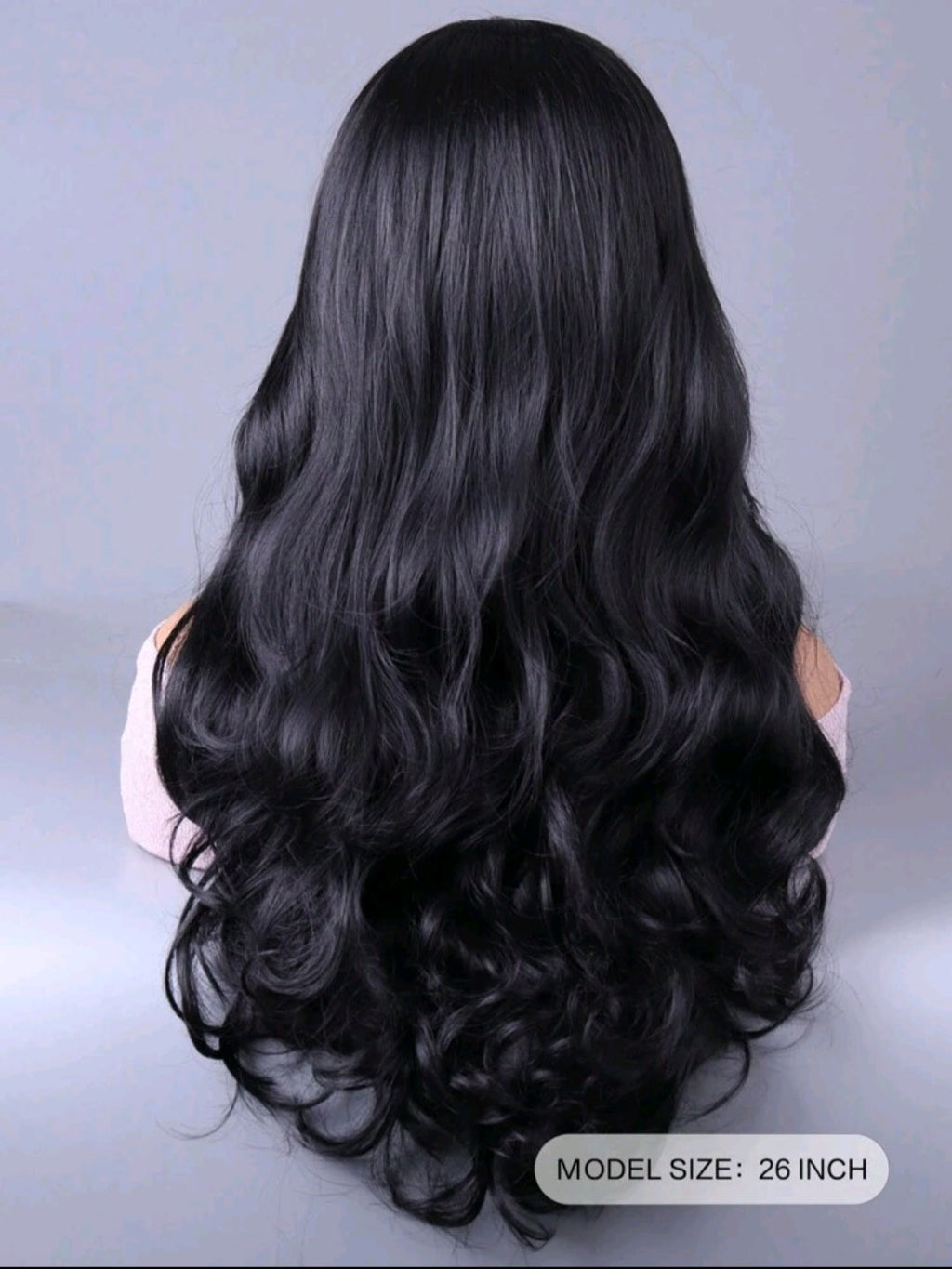 LydiaMFashions Perruque Cheveux Ondulés Bouclés Dégradé Noir