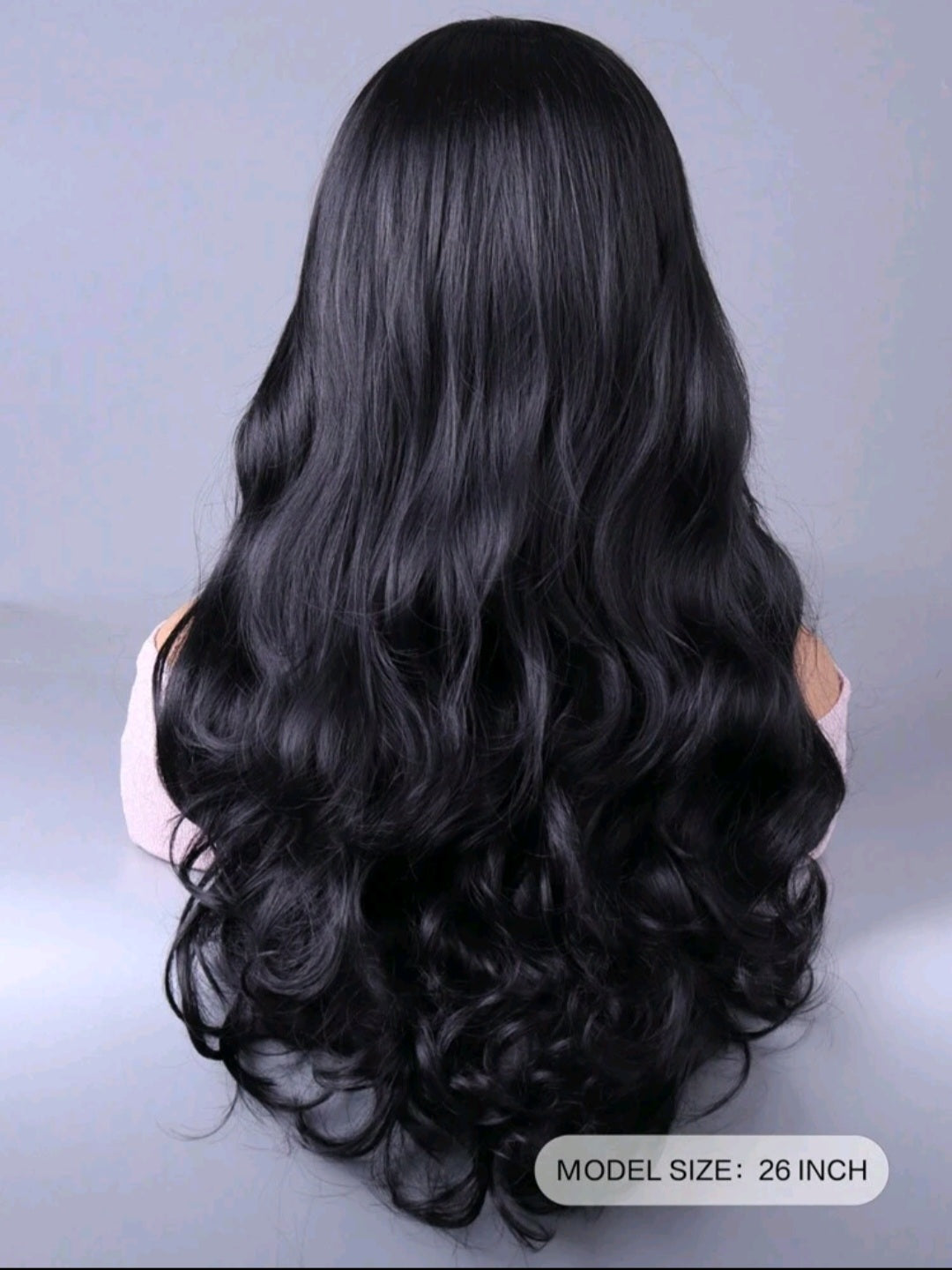 LydiaMFashions Perruque Cheveux Ondulés Bouclés Dégradé Noir