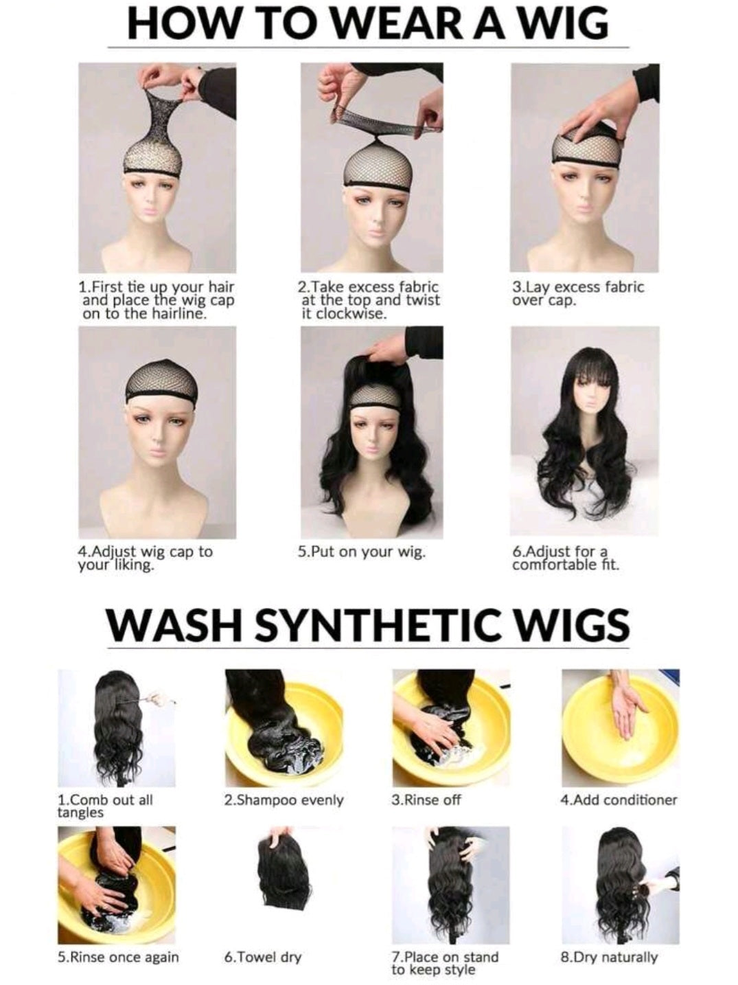 LydiaMFashions Perruque Cheveux Ondulés Bouclés Dégradé Noir
