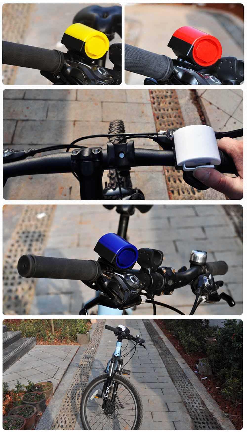 Klaxon de vélo de route électronique, sirène forte, avertisseur sonore de cyclisme, support de klaxon électrique fort, sonnette d'alarme pour guidon de vélo, cadeau parfait pour les enfants et les adultes