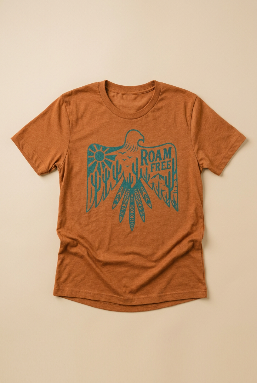 T-shirt Vagabond (bohème/western)