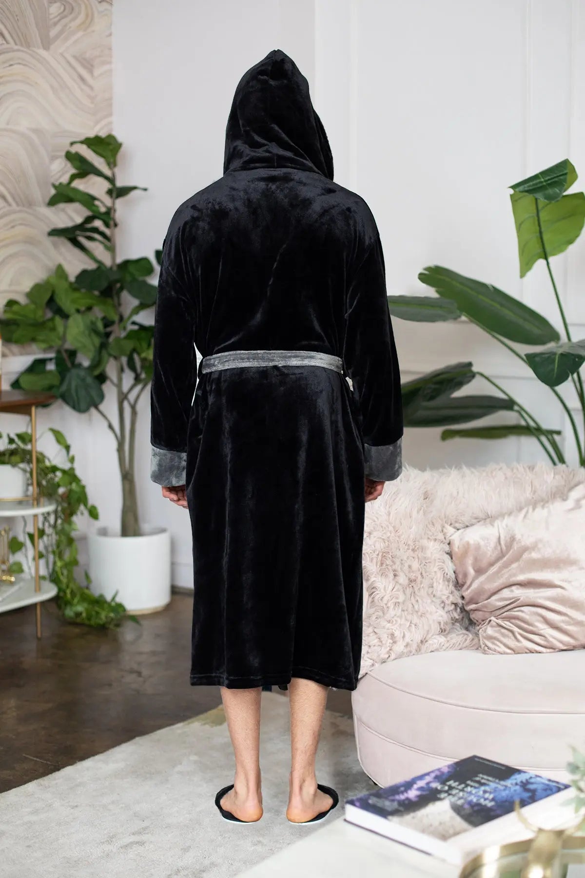 Robe de chambre pour homme à capuche – Confort douillet ultra-doux pour le quotidien
