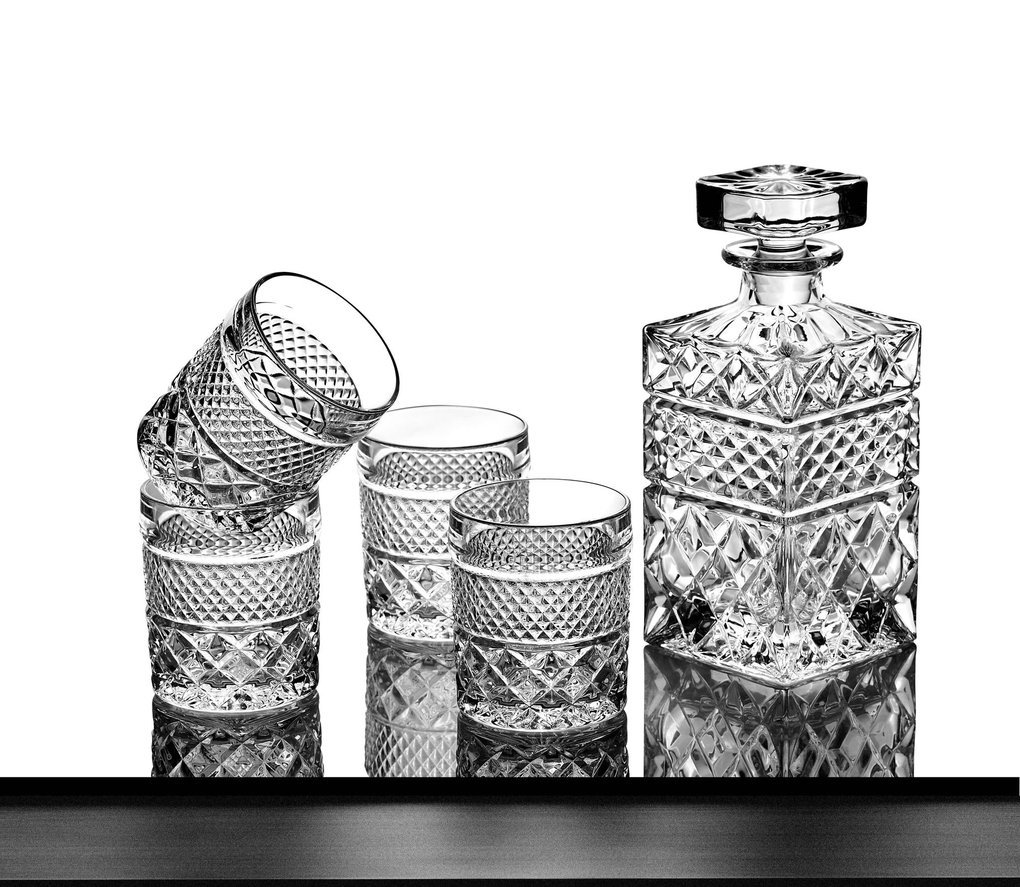 ROCKS - Carafe à whisky avec verres et pierres à rafraîchir – Coffret cadeau