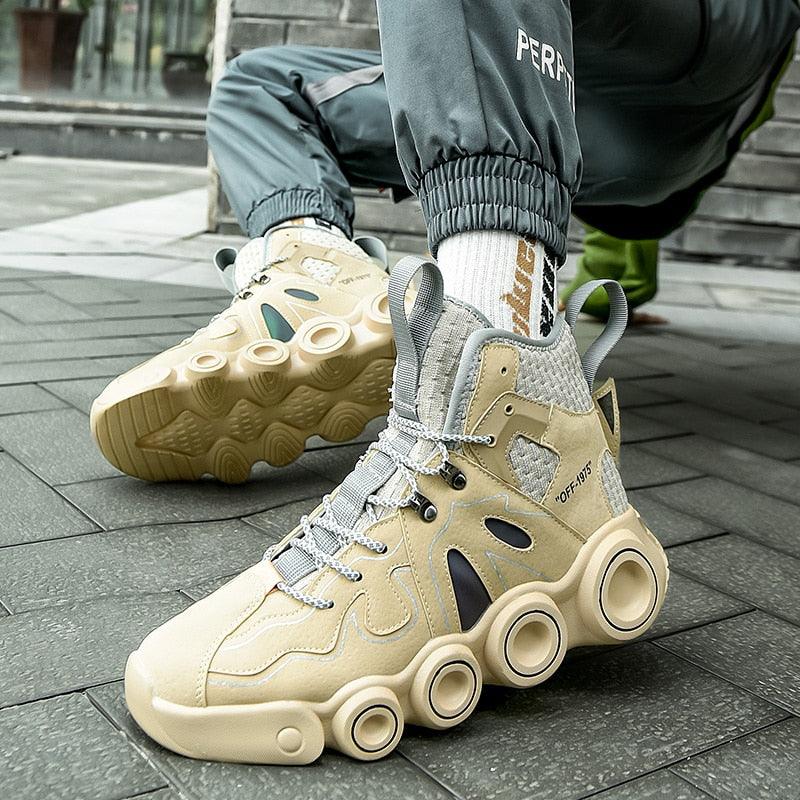 Baskets de sport à roulettes pour hommes, chaussures de course personnalisées, baskets décontractées à semelle épaisse, baskets montantes pour hommes, chaussures de marche décontractées, baskets de jogging pour hommes.