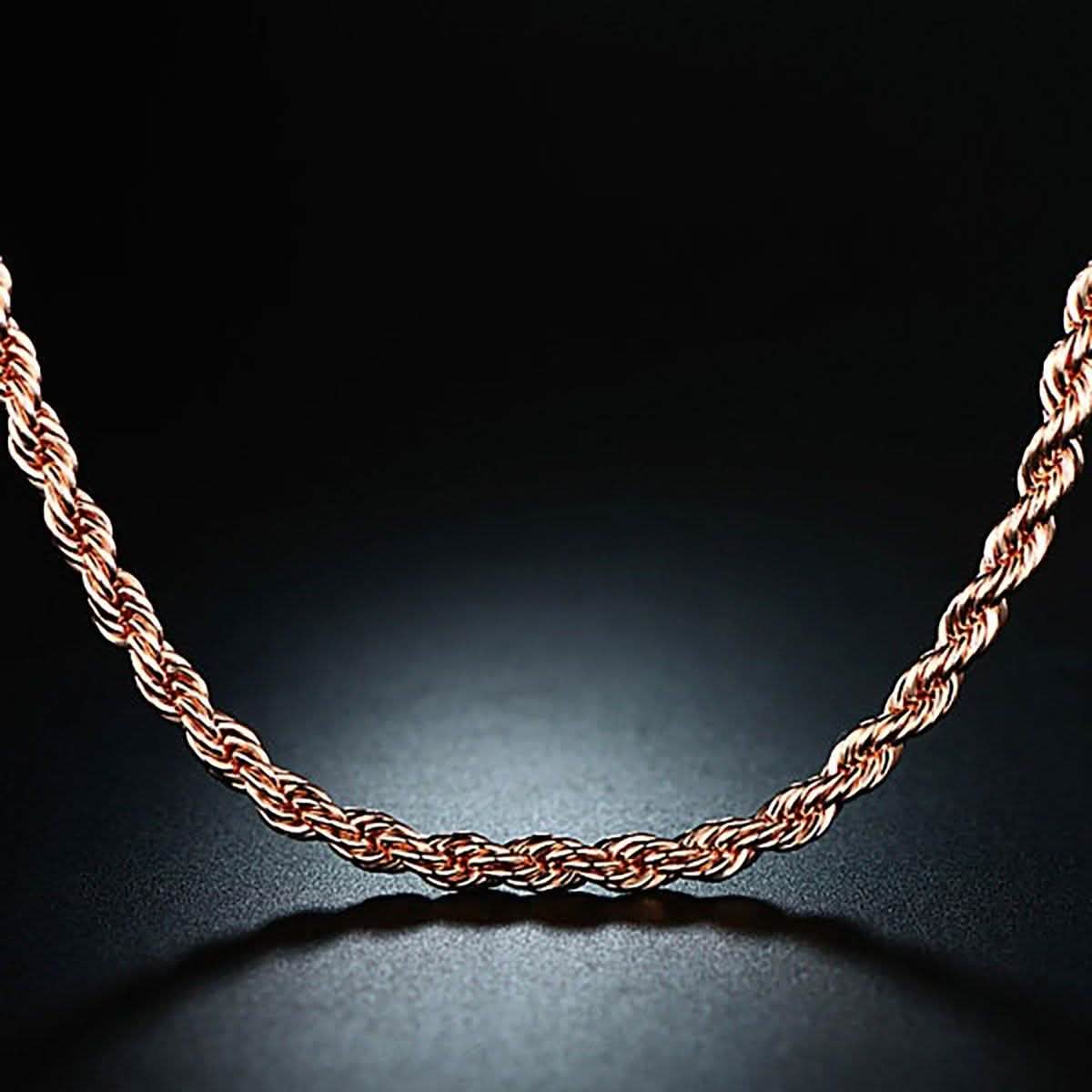 Collier chaîne en or rose