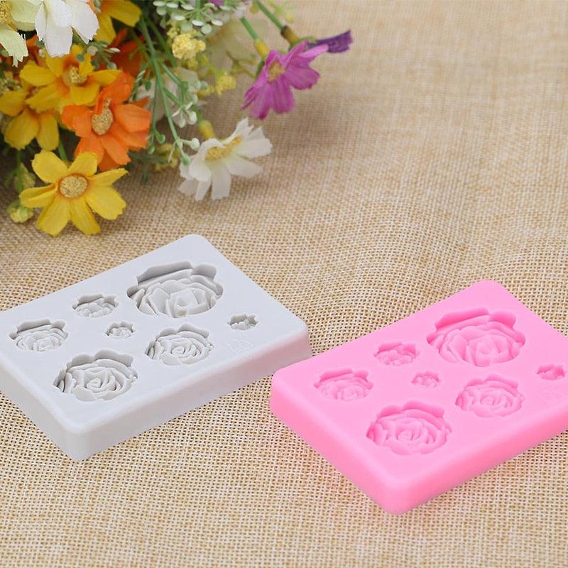 Moule à roses, moule à gâteau en silicone, outil de décoration de pâtisserie, moule à fondant, moule à chocolat, biscuits, pâtisseries, cuisine, moule en silicone pour fondant, outils de pâtisserie faits à la main