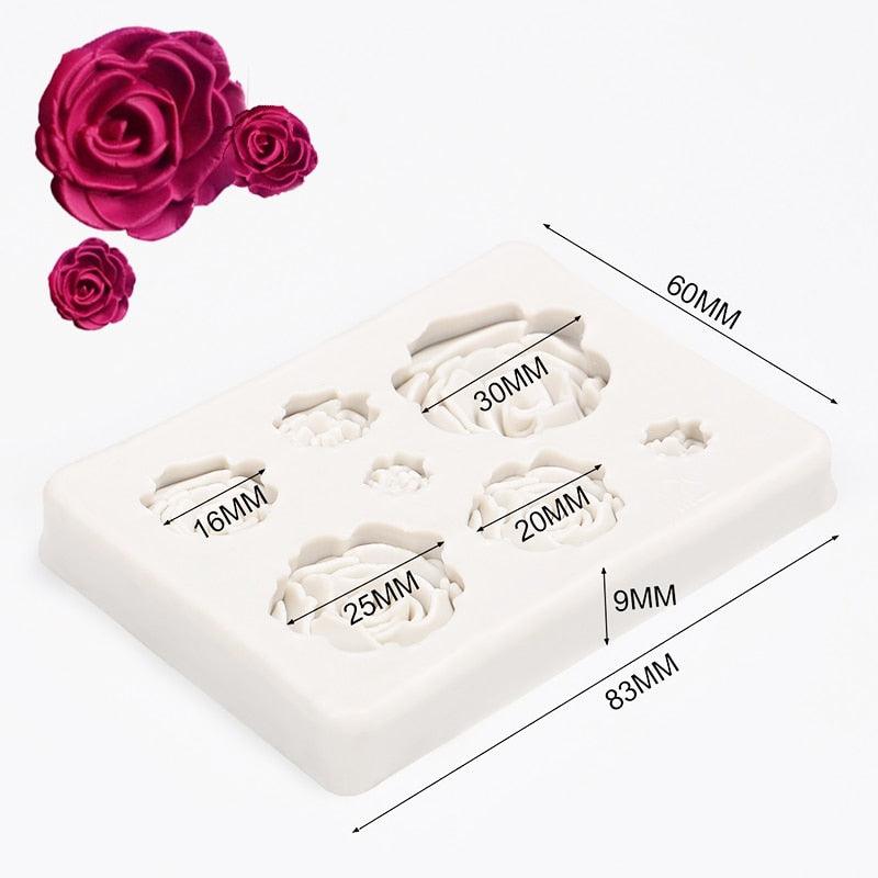 Moule à roses, moule à gâteau en silicone, outil de décoration de pâtisserie, moule à fondant, moule à chocolat, biscuits, pâtisseries, cuisine, moule en silicone pour fondant, outils de pâtisserie faits à la main