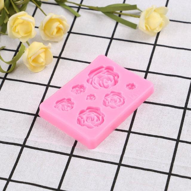 Moule à roses, moule à gâteau en silicone, outil de décoration de pâtisserie, moule à fondant, moule à chocolat, biscuits, pâtisseries, cuisine, moule en silicone pour fondant, outils de pâtisserie faits à la main
