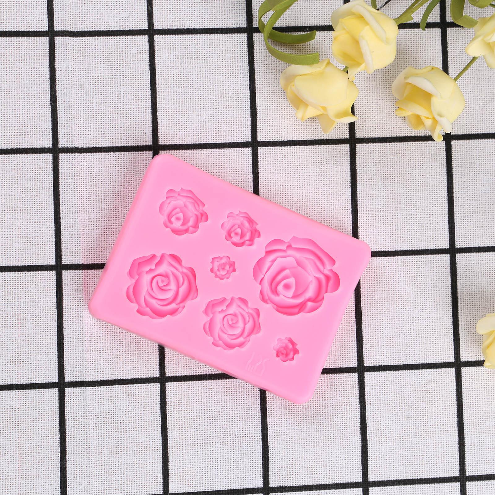 Moule à roses, moule à gâteau en silicone, outil de décoration de pâtisserie, moule à fondant, moule à chocolat, biscuits, pâtisseries, cuisine, moule en silicone pour fondant, outils de pâtisserie faits à la main