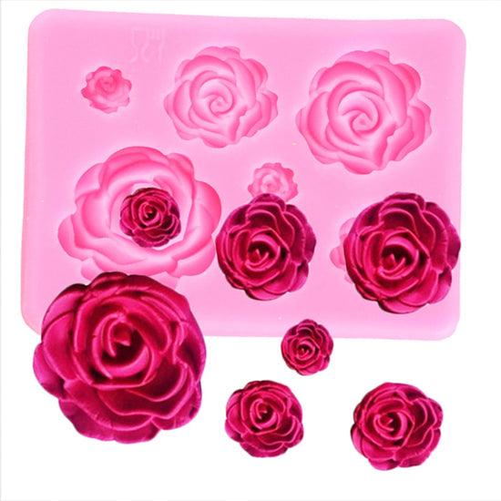 Moule à roses, moule à gâteau en silicone, outil de décoration de pâtisserie, moule à fondant, moule à chocolat, biscuits, pâtisseries, cuisine, moule en silicone pour fondant, outils de pâtisserie faits à la main
