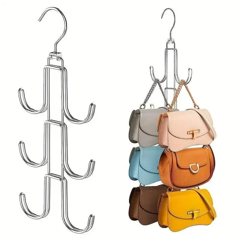 Organisateur de sac à main rotatif en métal