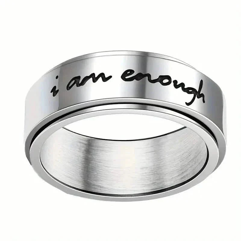 Bague Anti-Anxiété Rotative en Acier Inoxydable