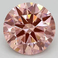 Diamant cultivé en laboratoire HPHT, rond, rose intense fantaisie, 3,25 ct, VS1, certifié IGI, 3e tour