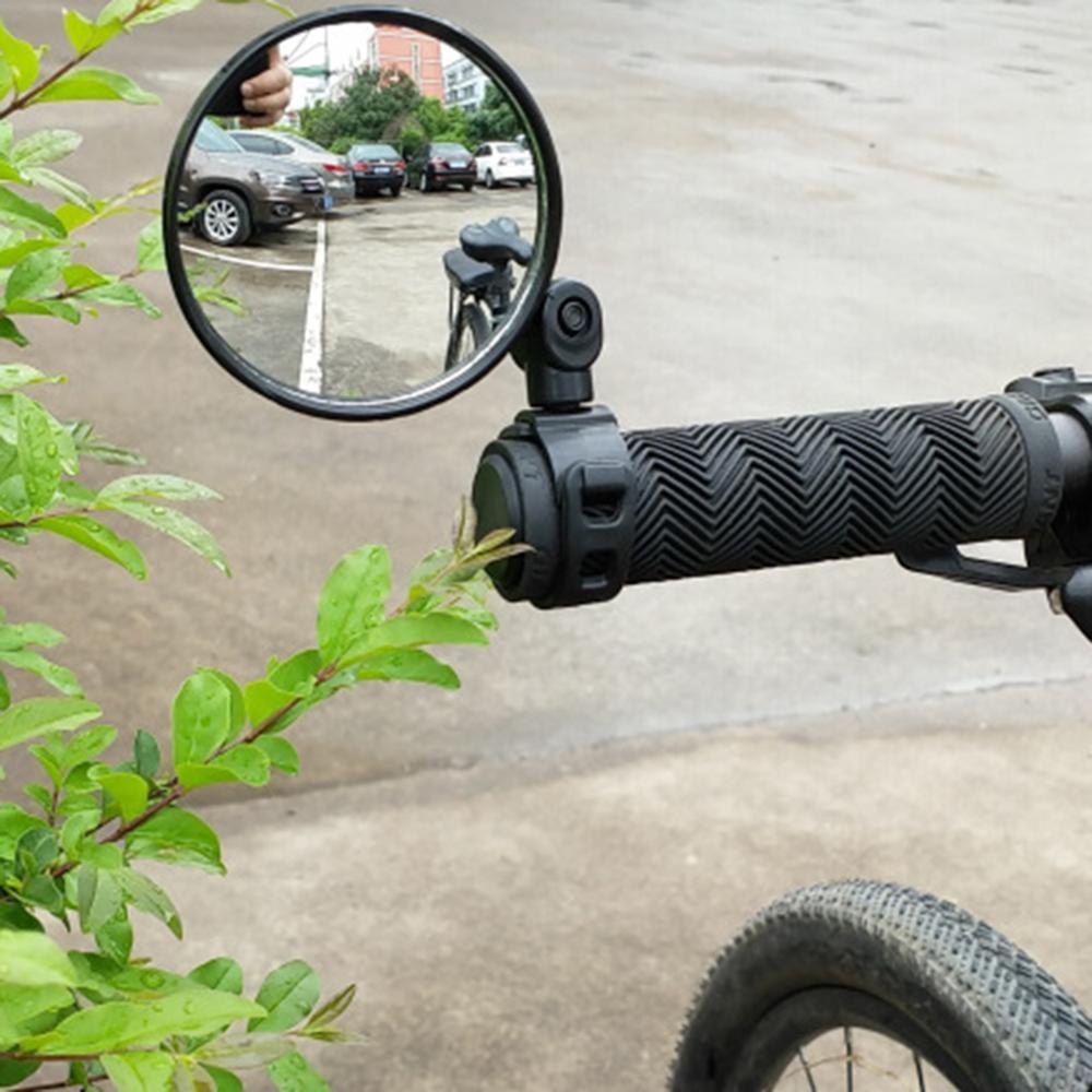 Rétroviseurs de vélo ronds pour guidon, rétroviseurs arrière de cyclisme en silicone avec miroir convexe grand angle, rétroviseurs de sécurité réglables et rotatifs pour VTT et vélo de route
