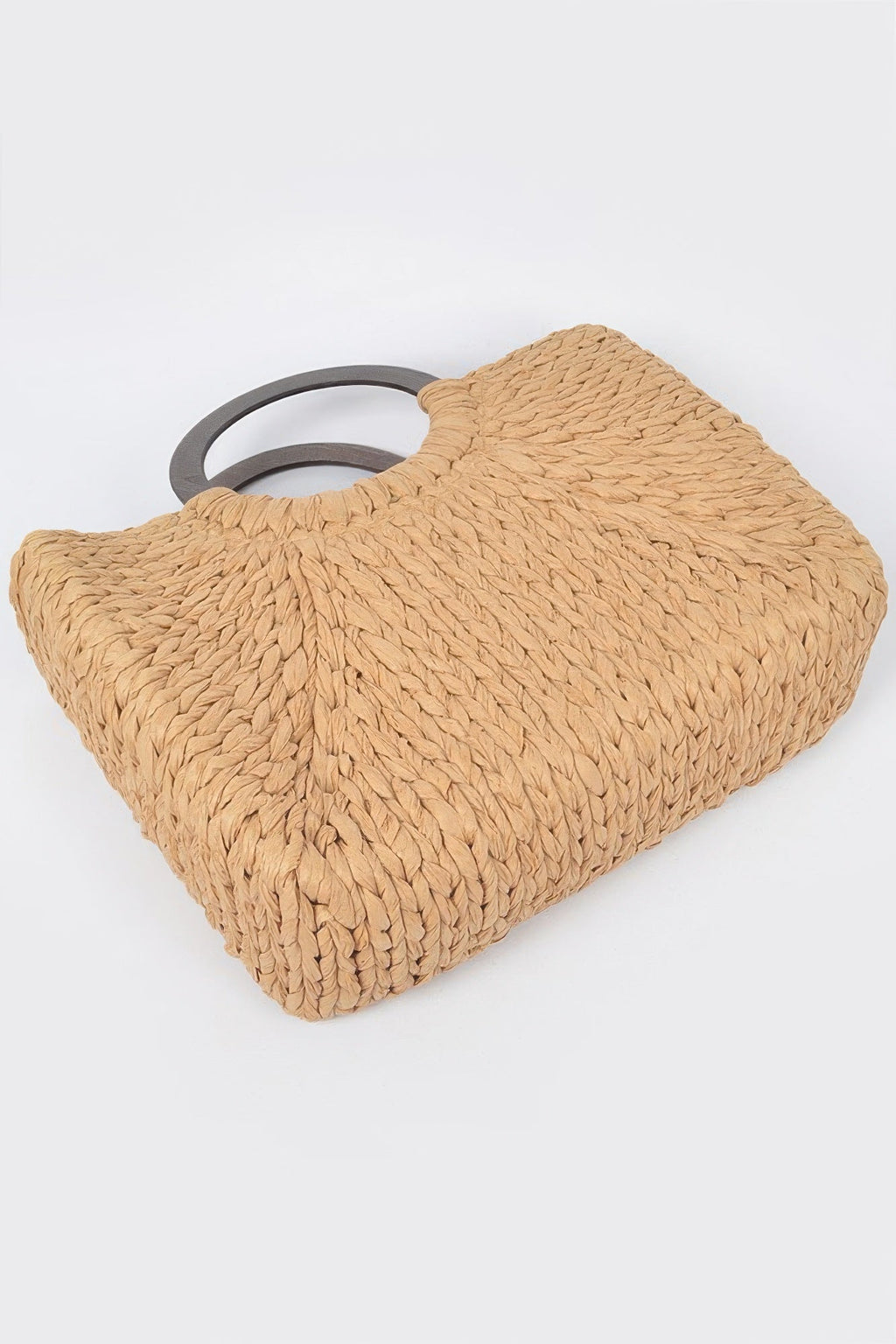 Sac cabas en paille à anses rondes
