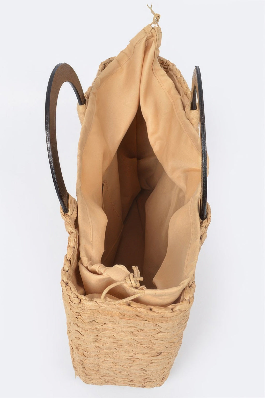 Sac cabas en paille à anses rondes