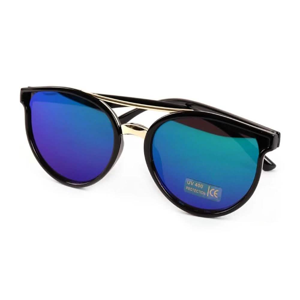 Lunettes de soleil rondes effet miroir tendance