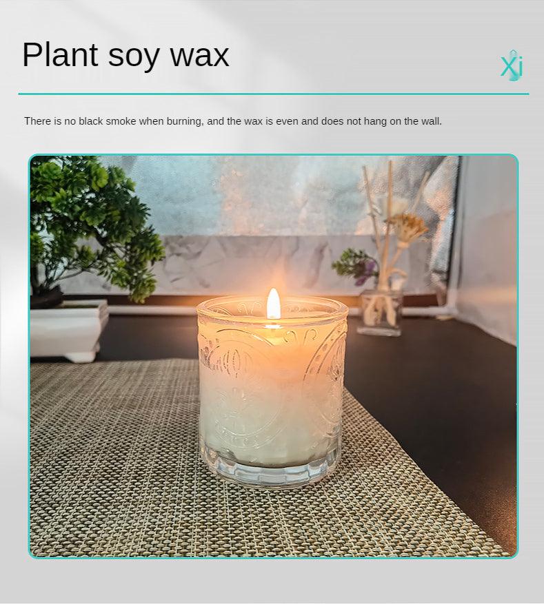 Bougie parfumée ronde, bougie d'aromathérapie aux huiles essentielles pour soulager le stress, sans fumée, parfum fort, bougies longue durée pour le bain, la maison, coffret cadeau créatif pour femme, bougie parfumée en cire de soja pour la maison.