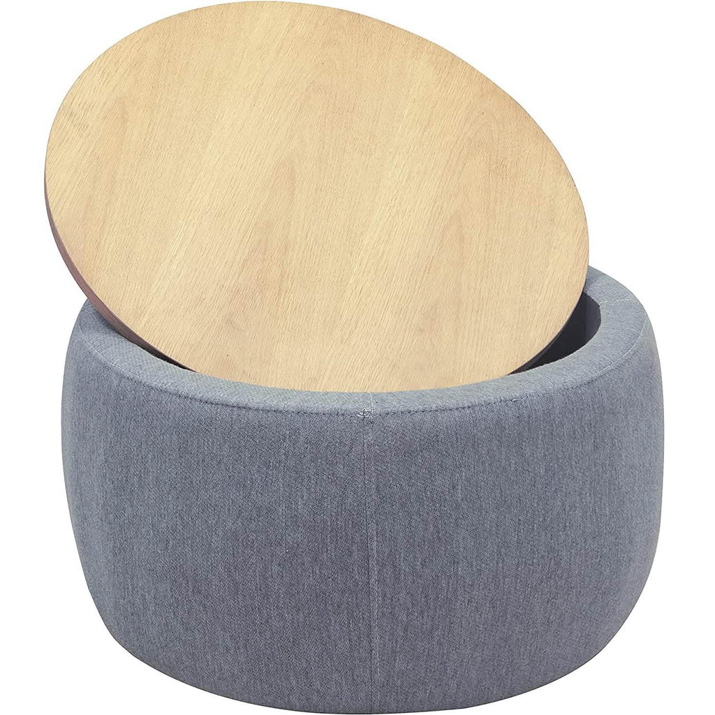 Table basse ottomane de rangement ronde