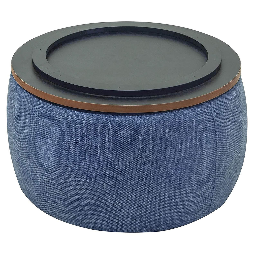 Table basse ottomane de rangement ronde