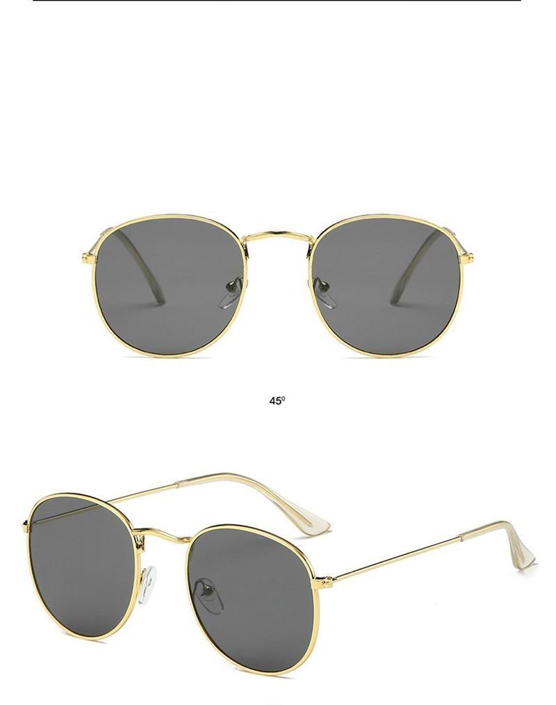 Lunettes de soleil rondes, ovales et rétro, nouveau design élégant pour femmes, lunettes de soleil petites et rondes pour hommes et femmes