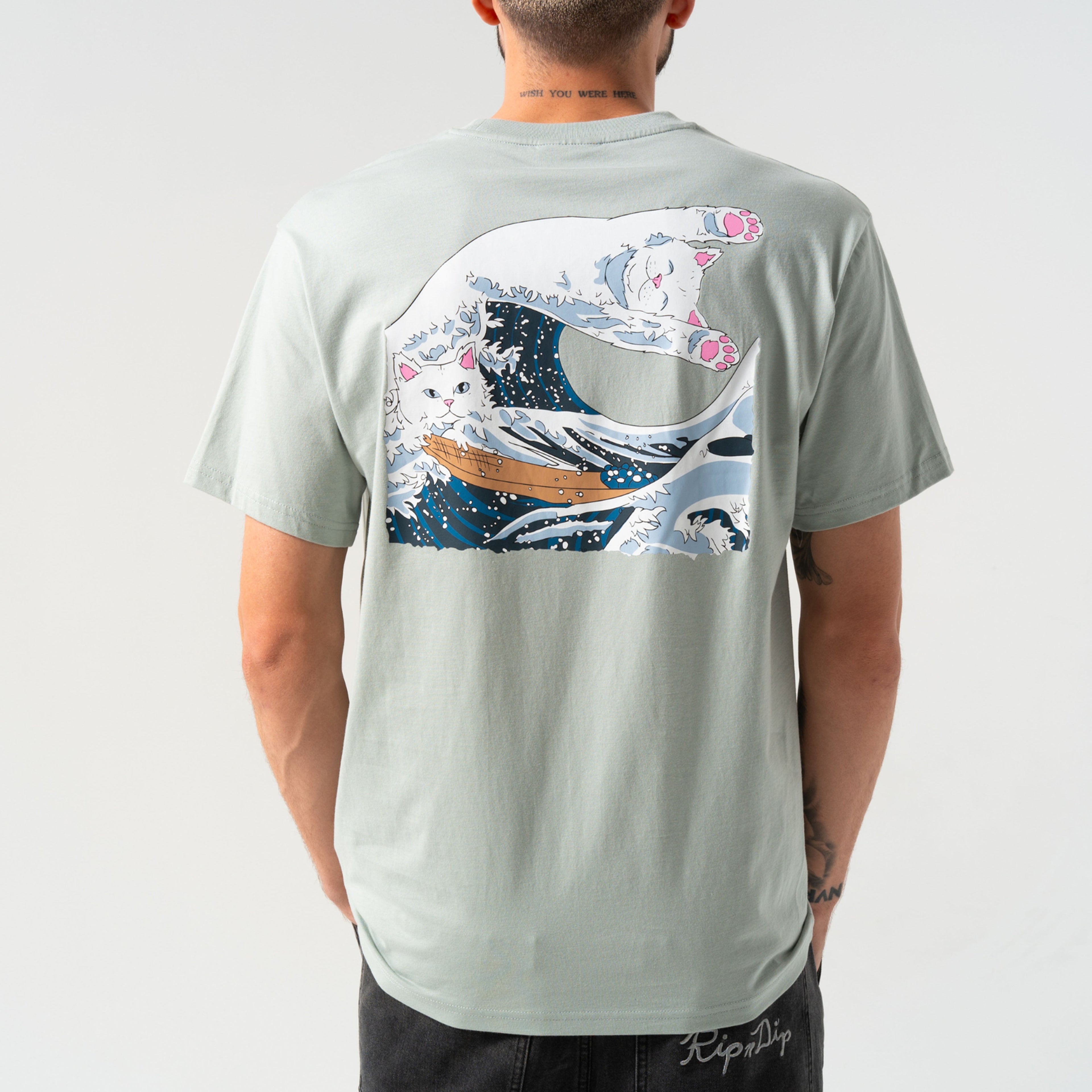 Great Wave Tee (Sage Grey)