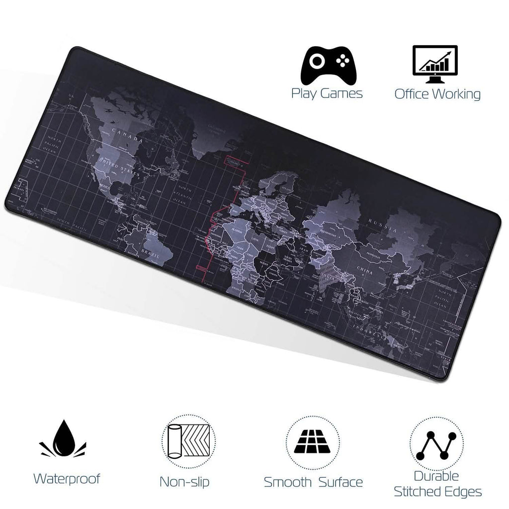 Tapis de souris gaming grand format en caoutchouc