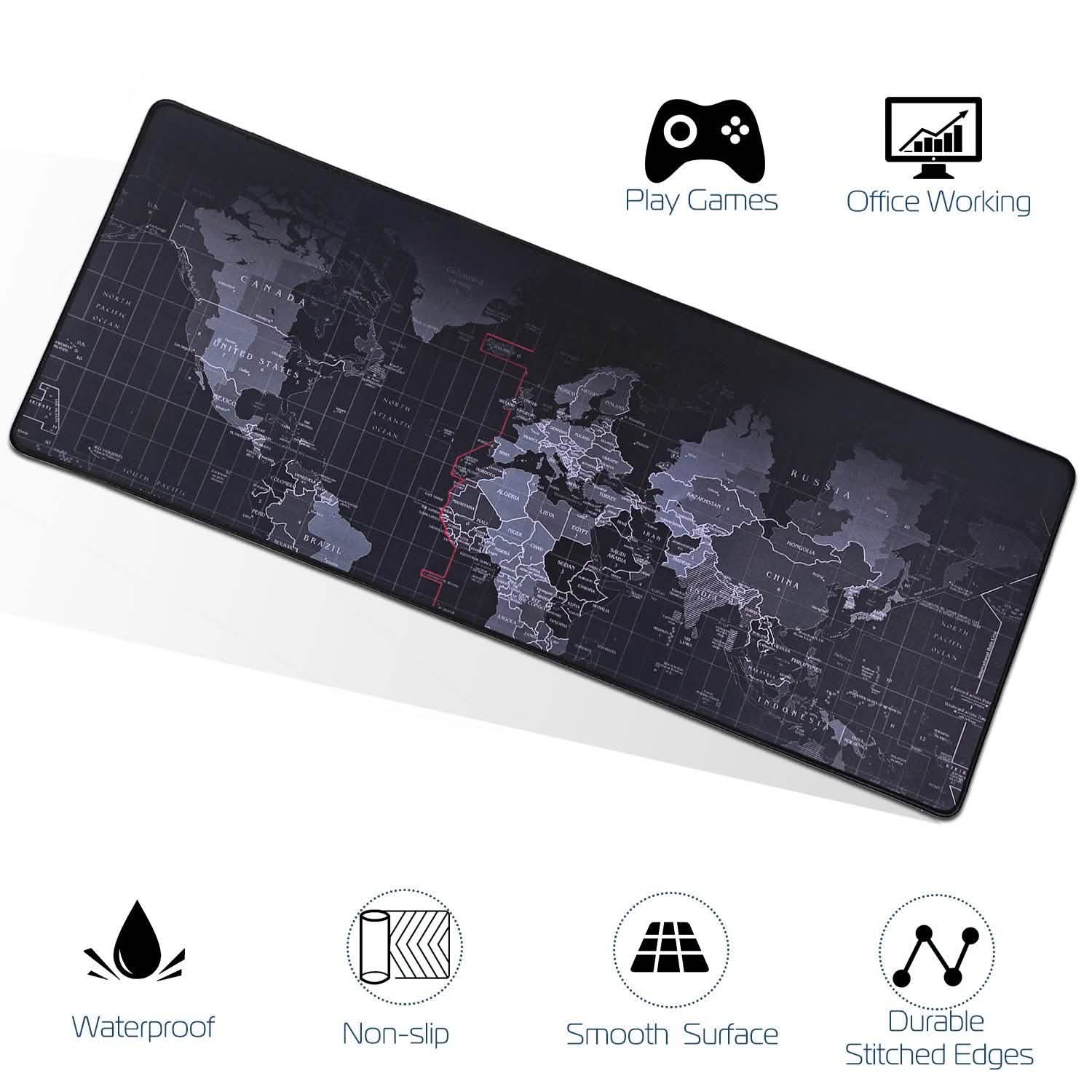 Tapis de souris gaming grand format en caoutchouc