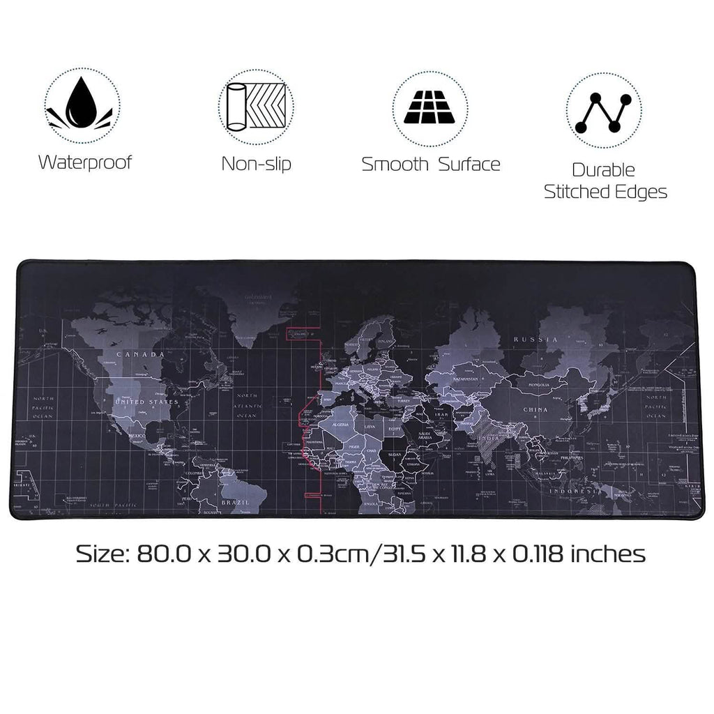 Tapis de souris gaming grand format en caoutchouc