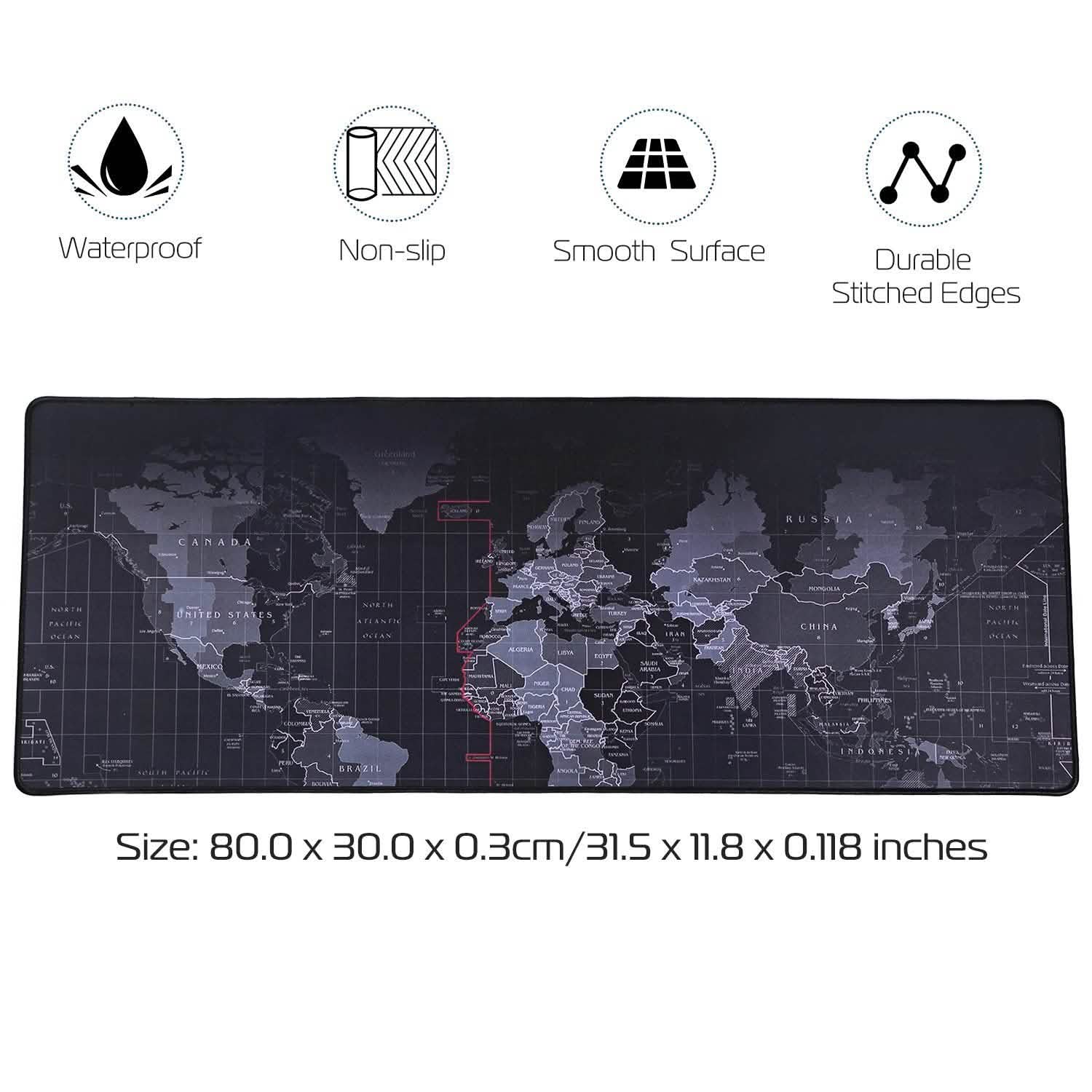 Tapis de souris gaming grand format en caoutchouc