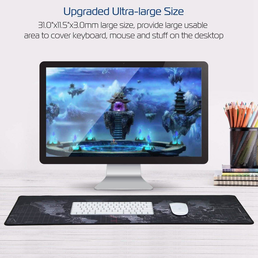 Tapis de souris gaming grand format en caoutchouc