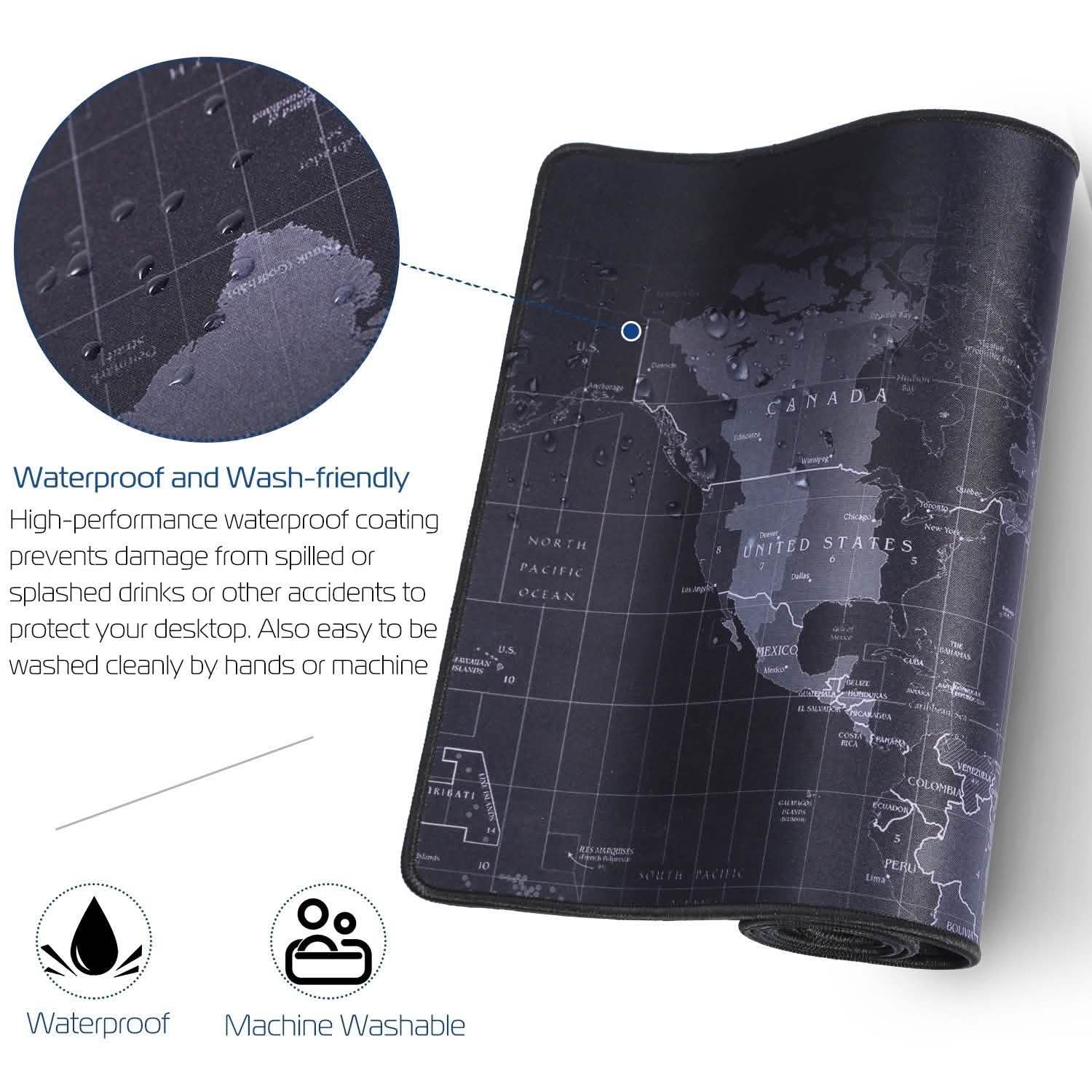 Tapis de souris gaming grand format en caoutchouc