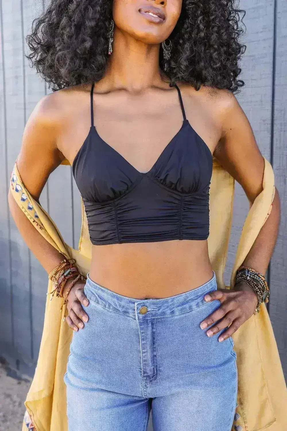 Brassière froncée