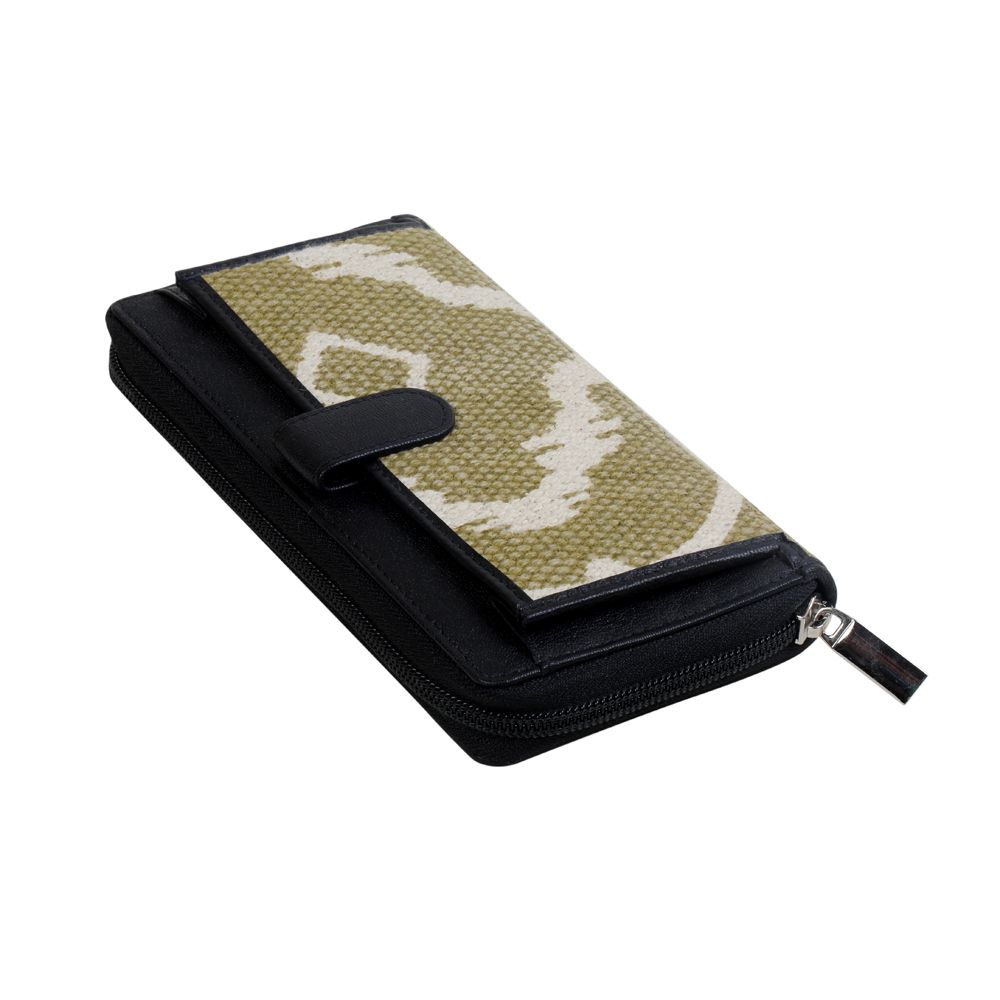 PORTEFEUILLE FEUILLAGE VERT