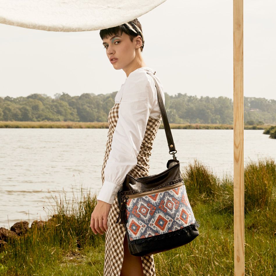 Sac à bandoulière marron taupe