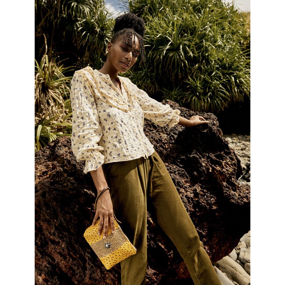 Sac Bumble en cuir et hairon