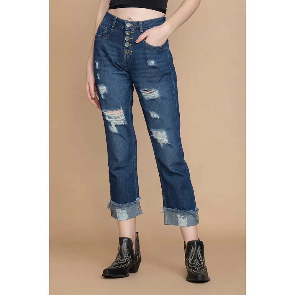 Jean Boyfriend Amora déchiré à revers