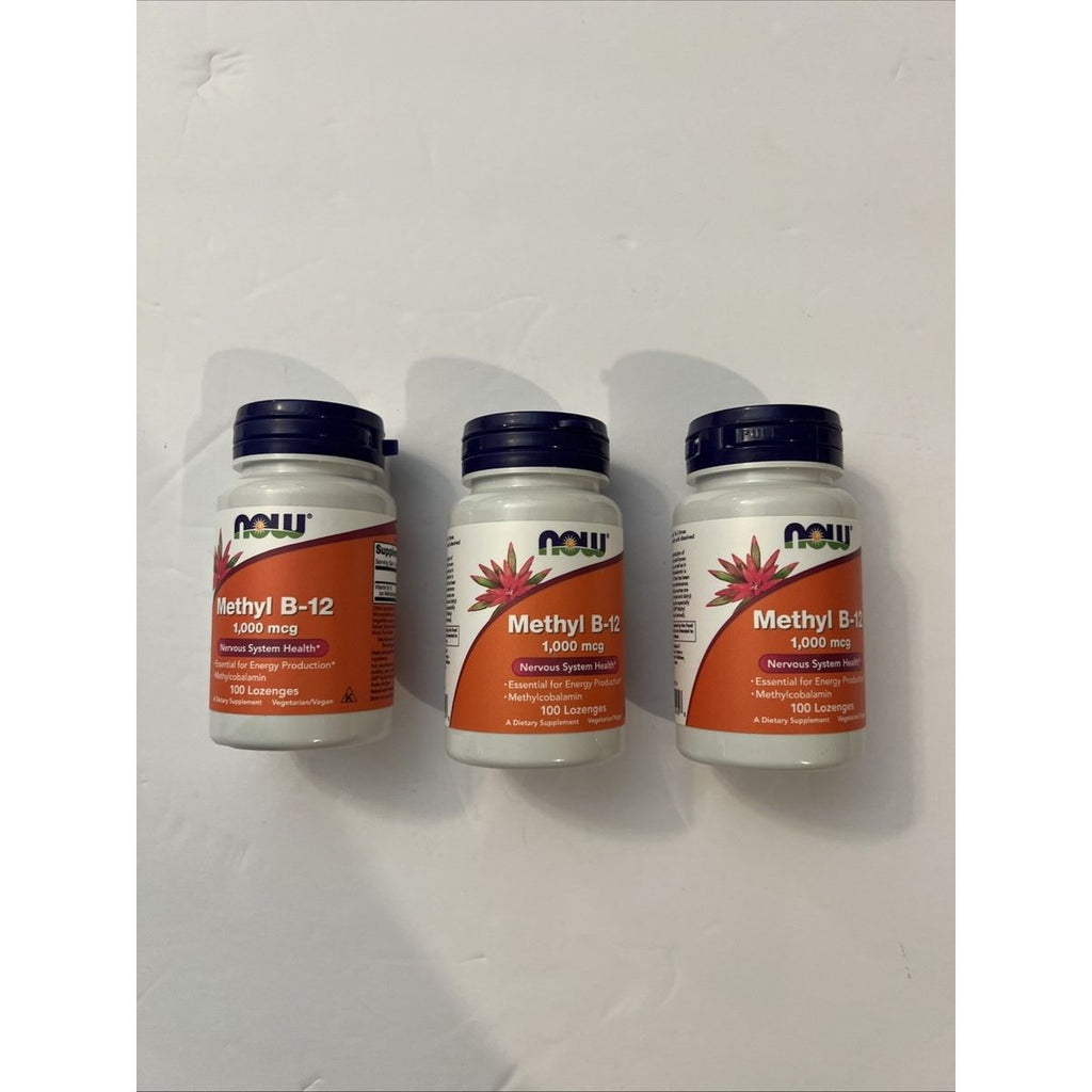 NOW B-12 1000mcg, 100 Pastilles (Lot de 3)