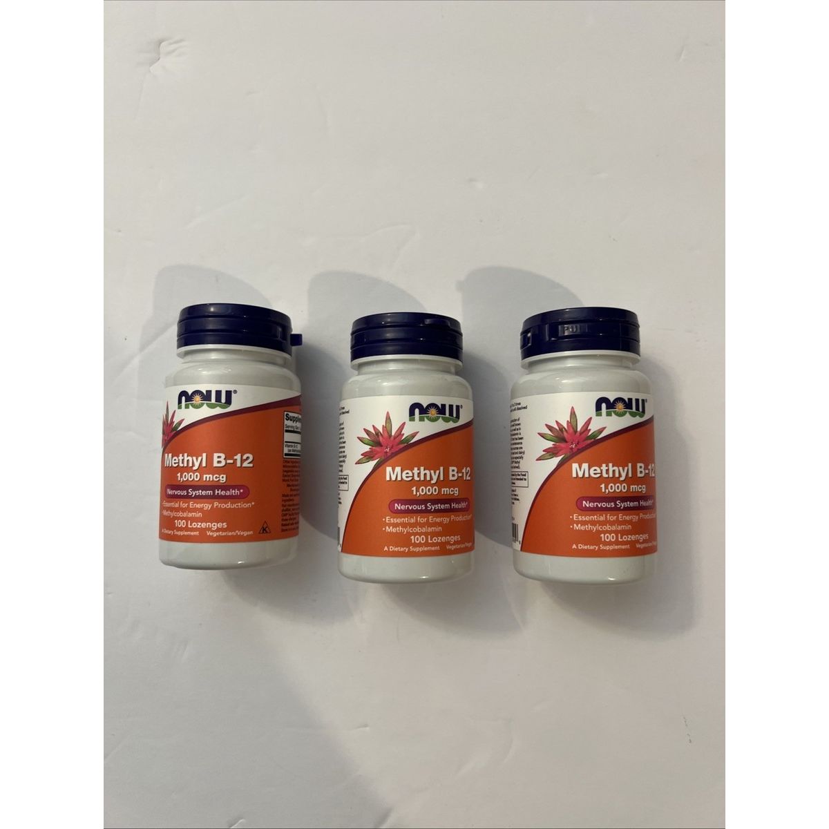 NOW B-12 1000mcg, 100 Pastilles (Lot de 3)