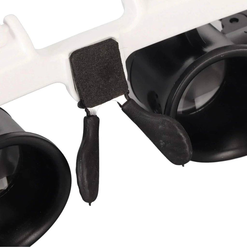 Loupe frontale à 2 LED – 8x/15x/23x avec éclairage de réparation
