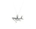 Collier requin blanc en argent sterling