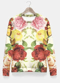 Pull cintré à motif floral vintage