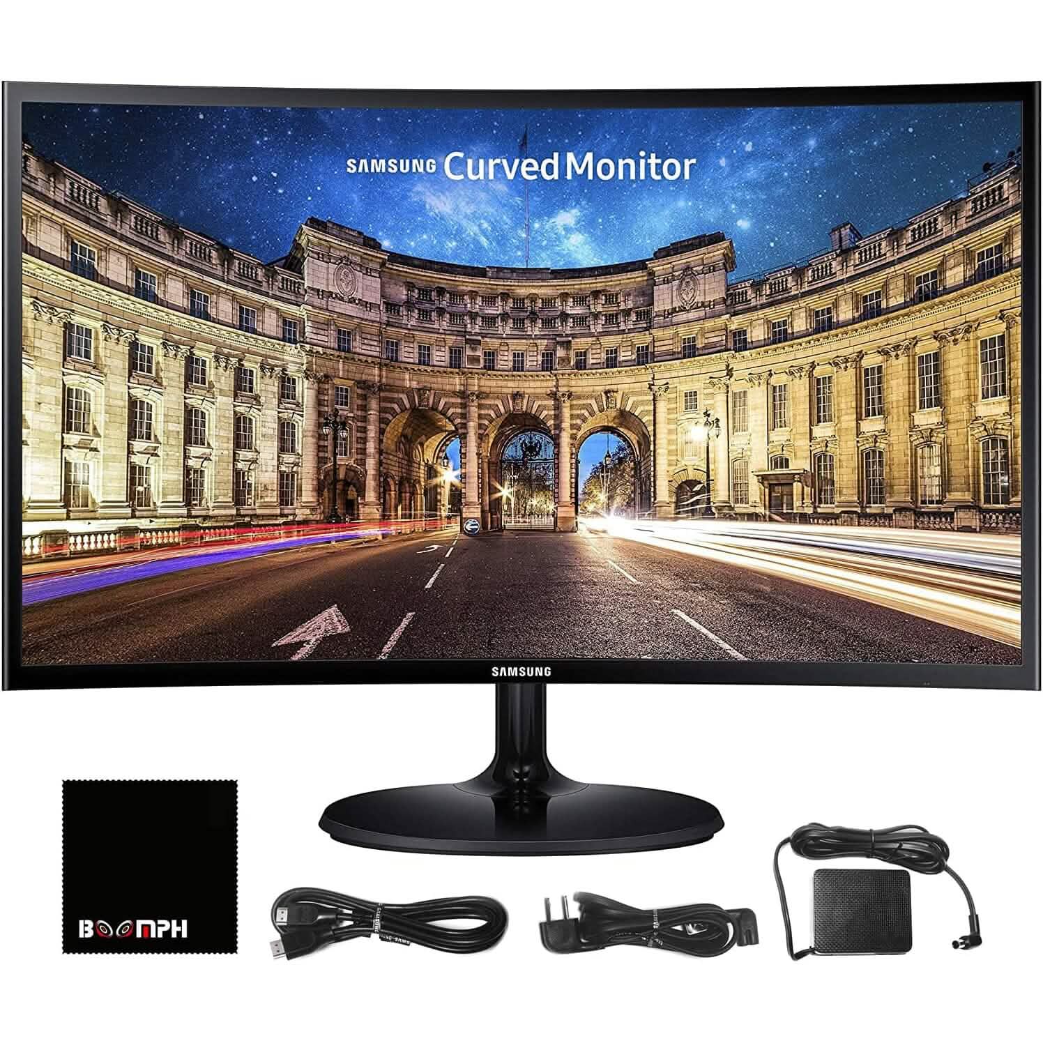 Moniteur de bureau incurvé Samsung CF390 27" 16:9 LCD FHD 1920x1080 Noir (Reconditionné)