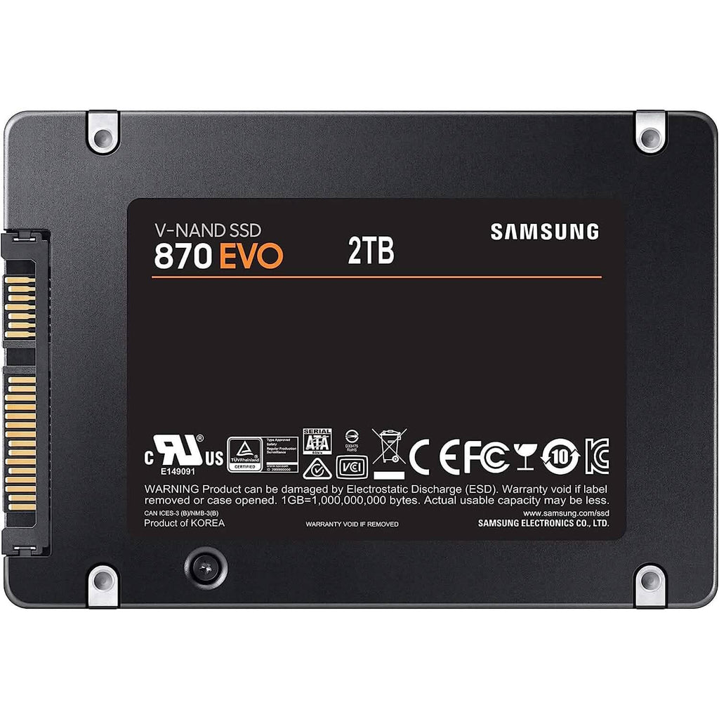 Samsung Electronics 870 EVO SSD interne SATA III de 2 To, 2,5 pouces (MZ-77E2T0B/AM) (reconditionné)