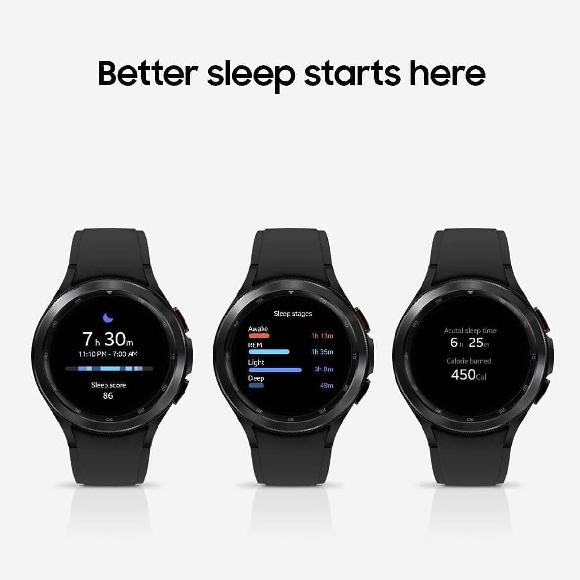 Montre intelligente Samsung Electronics Galaxy Watch 4 Classic 46 mm avec suivi ECG (reconditionnée)