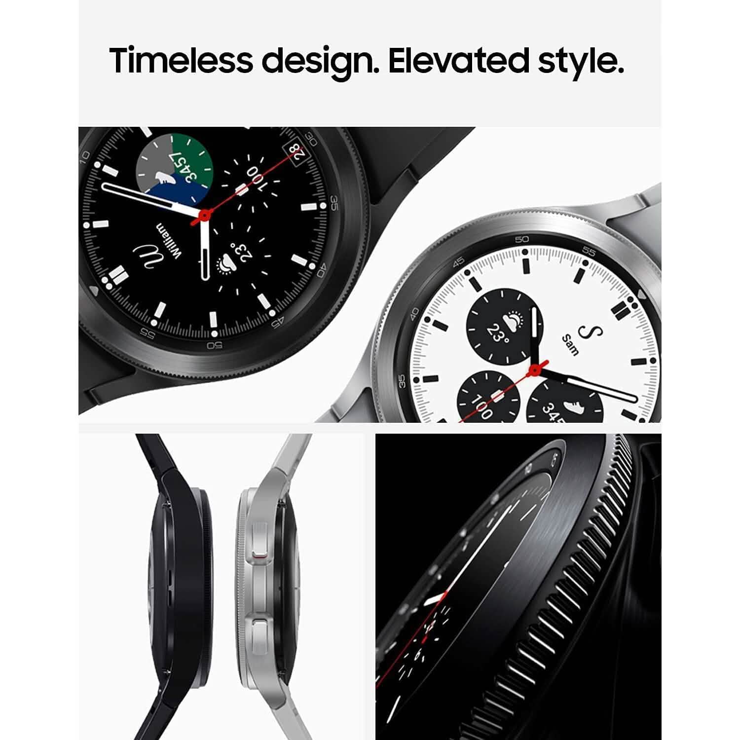 Montre intelligente Samsung Electronics Galaxy Watch 4 Classic 46 mm avec suivi ECG (reconditionnée)