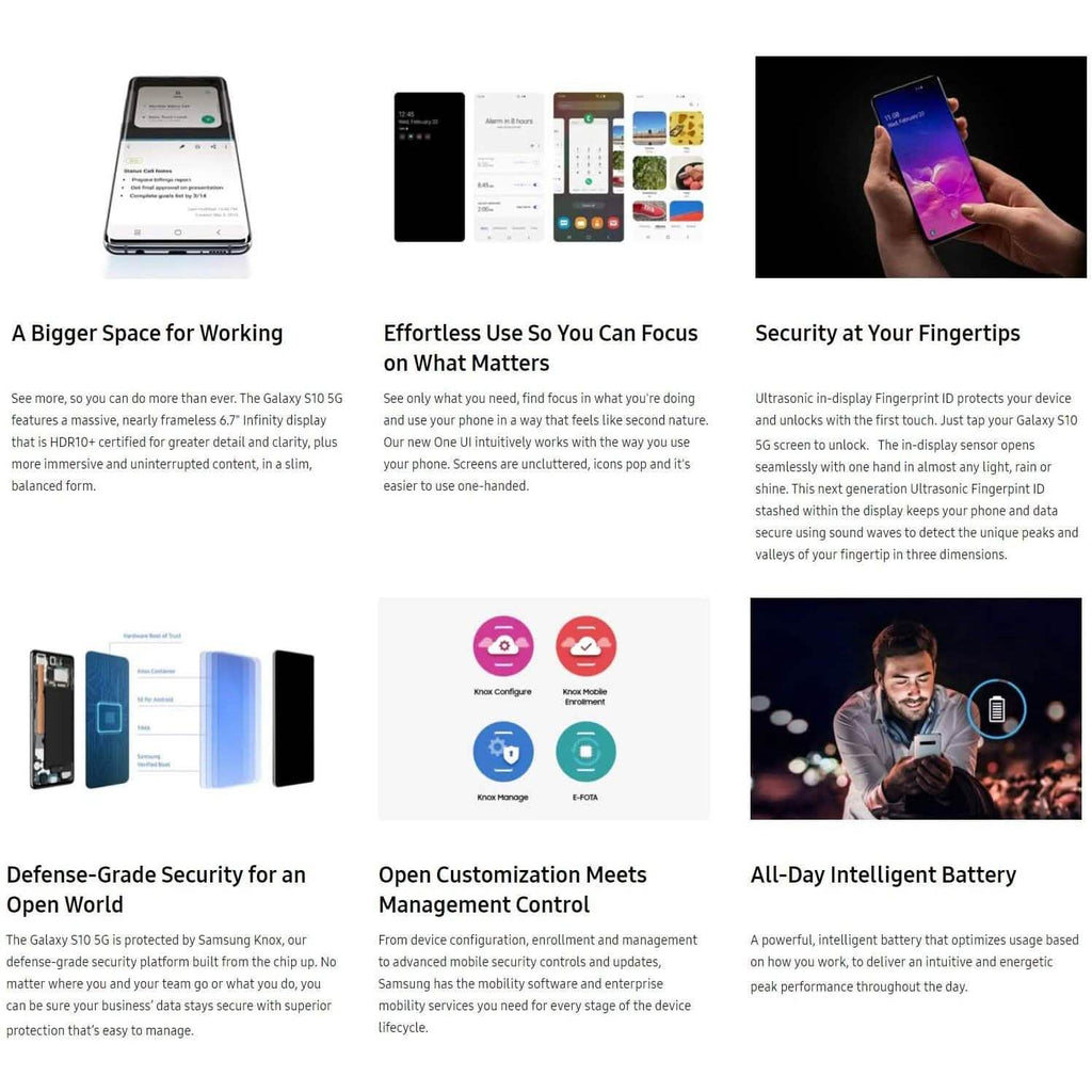 Samsung Galaxy S10 5G - Entièrement déverrouillé (Reconditionné)