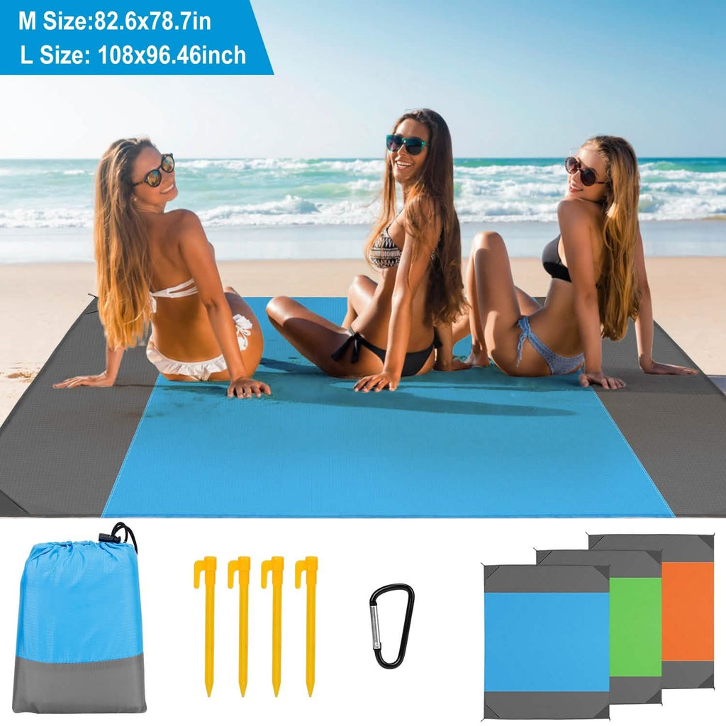 Couverture de pique-nique anti-sable avec 4 ancres