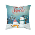Taie d'oreiller Père Noël Bonne Année 2022 Cadeaux de Noël Décoration de Noël 1PCS Housse de Coussin Canapé Décoratif Père Noël Housse de Coussin Noël en Coton Lin Carré Housses de Coussin pour la Maison 45x45CM